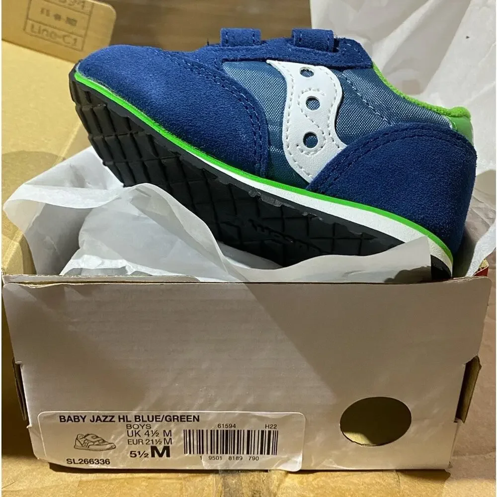 SAUCONY Baby Sneakers Size 5.5 Jazz Double Strap kids NEW IN BOX $48 nwt